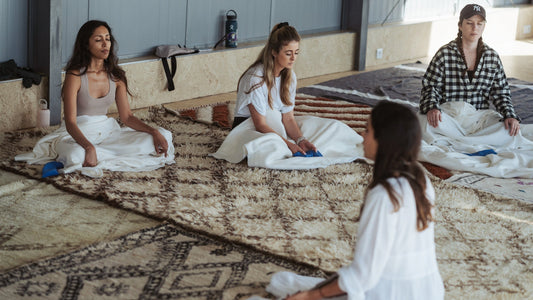 Moroccan beni ourain vintage rug