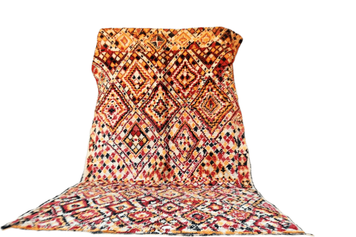 Antique Ait Youssi moroccan rug standing
