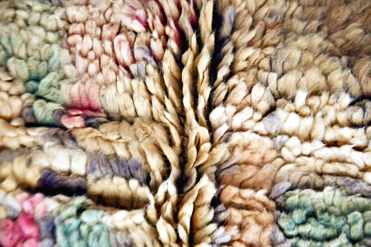 Vintage Boujaad rug morocco pastel colors