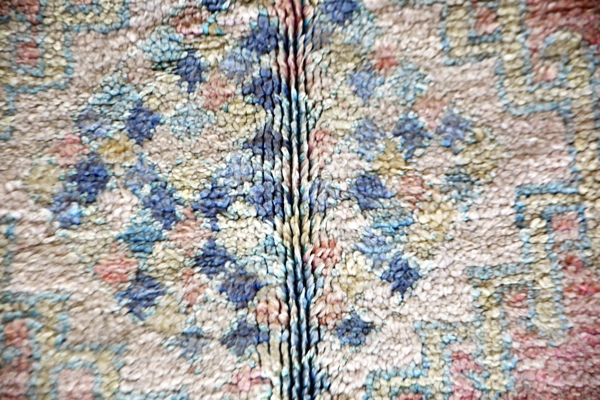 earthy vintage Boujaad rug morocco faded close up
