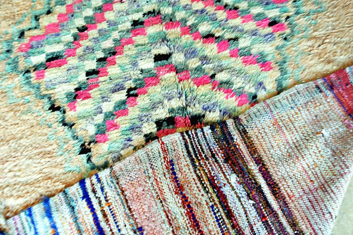 Vintage Boujaad morocco rug Boho style back