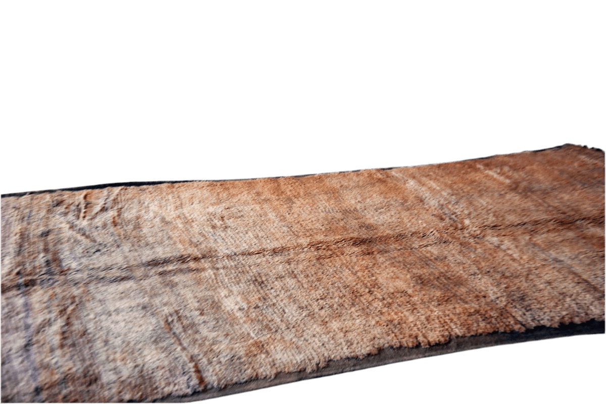 Beni Mguild faded solid brown vintage rug