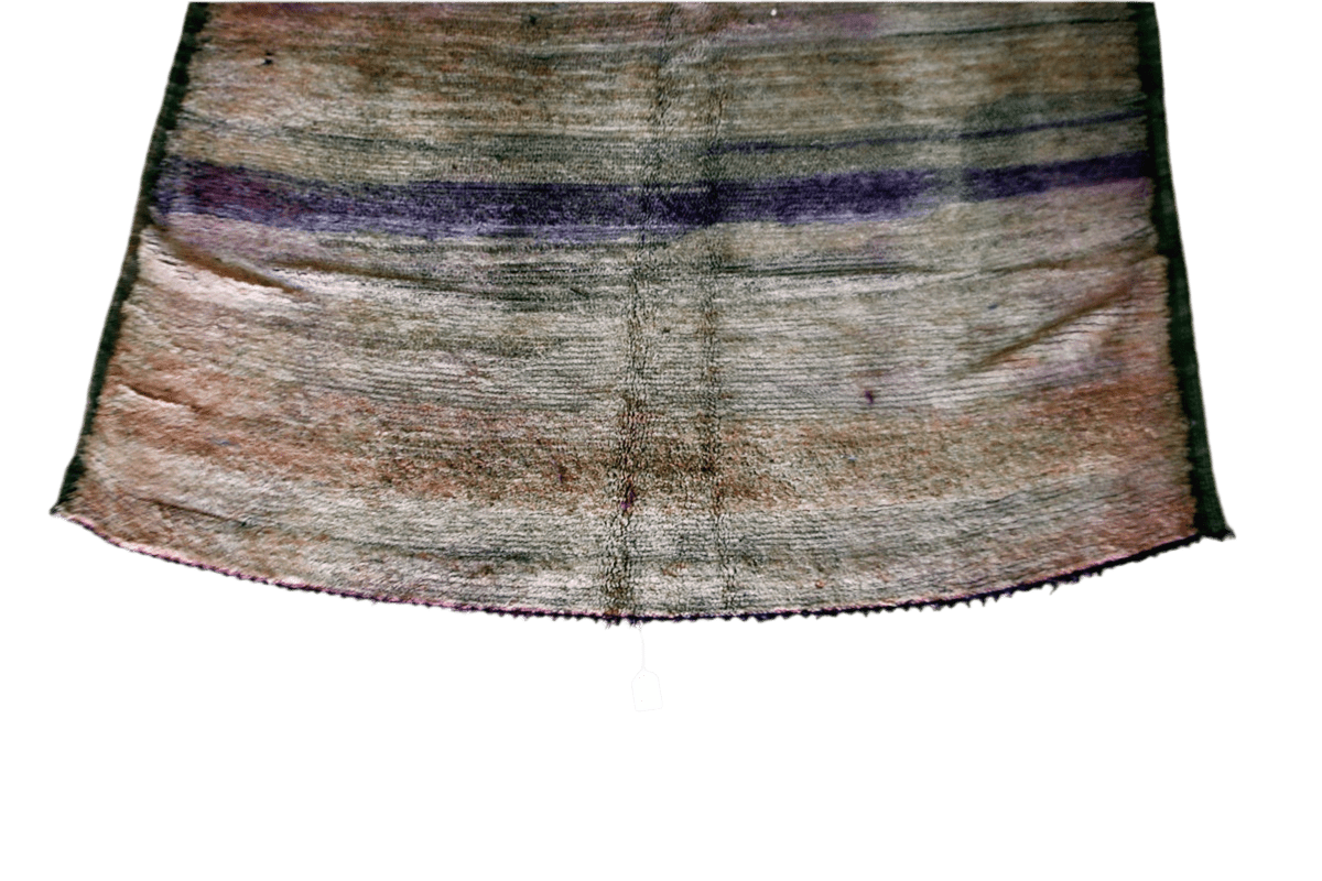 Beni Mguild faded solid brown vintage rug top
