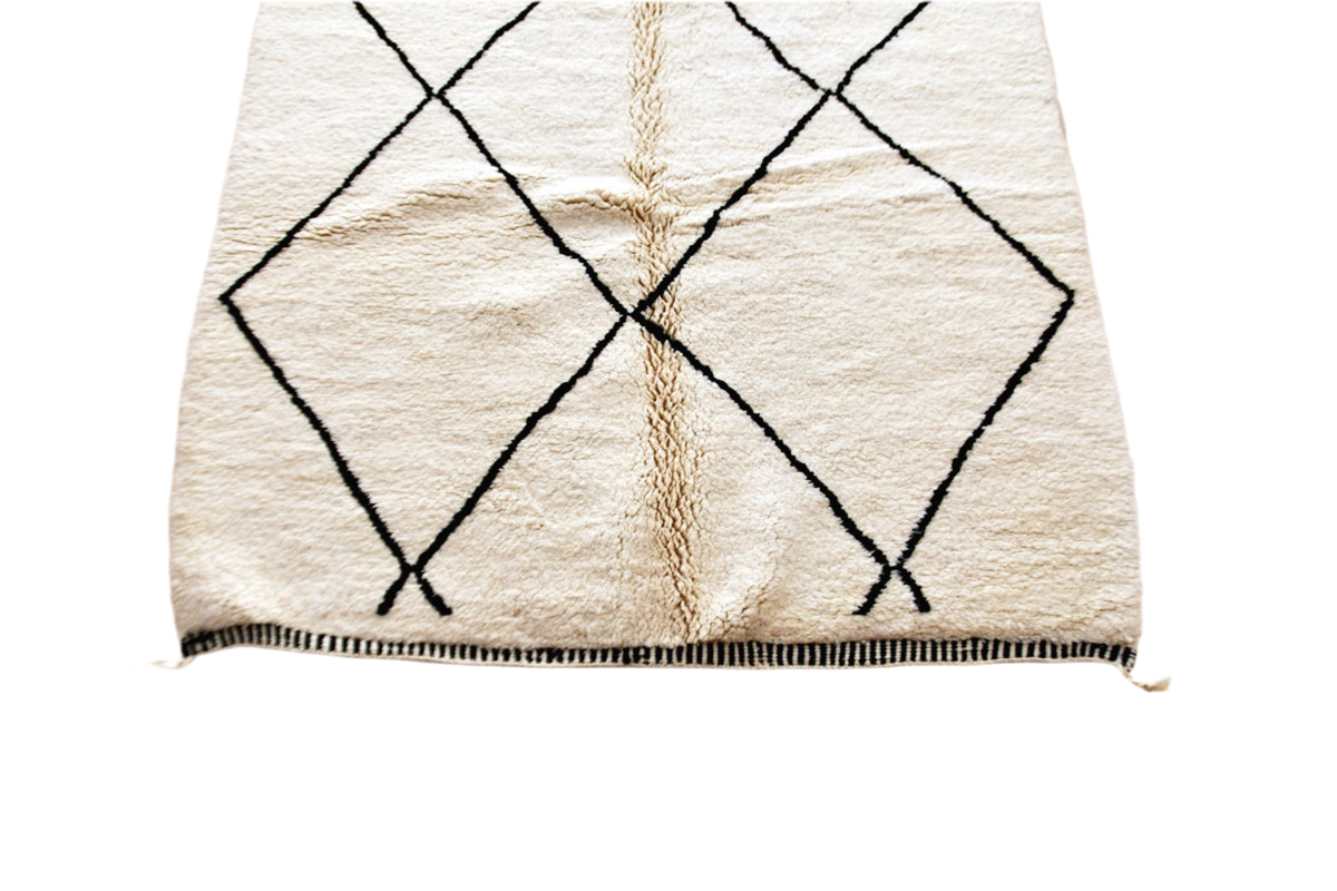 Blach white diamond beni mrirt carpet