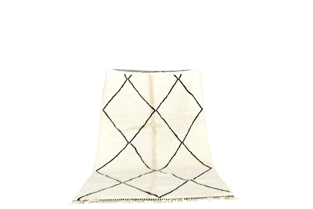 Blach white diamond beni mrirt carpet standing