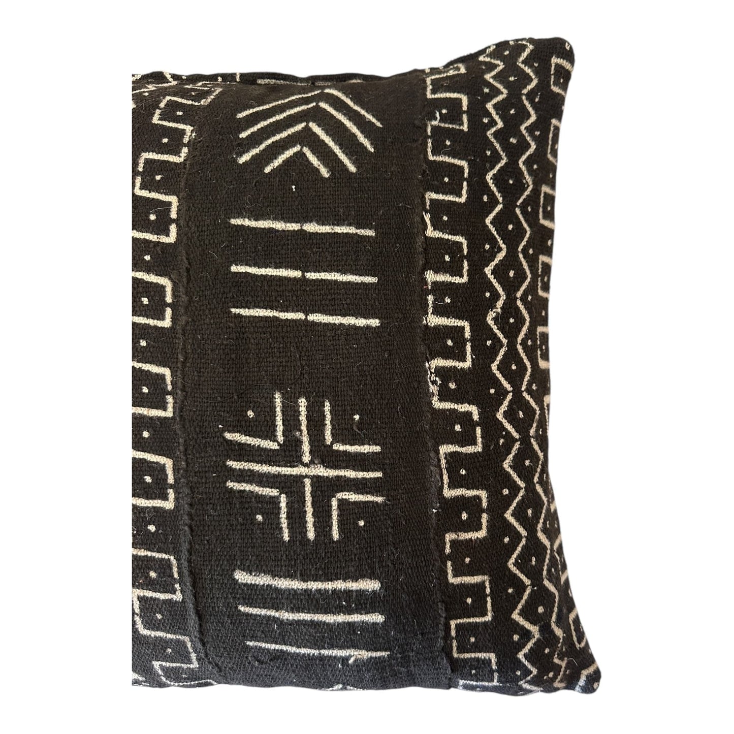 Black mali pucloth cushion cover tribal design
