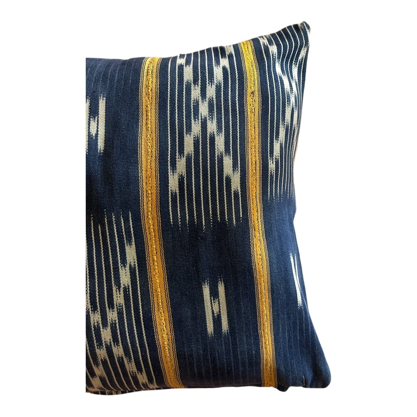 Blue mudcloth cushion cover ivory coast