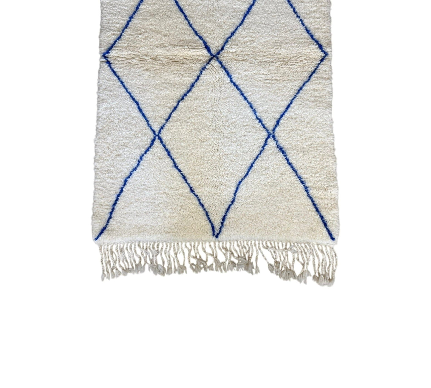 Blue & white Beni Ourain Moroccan rug mediterranean