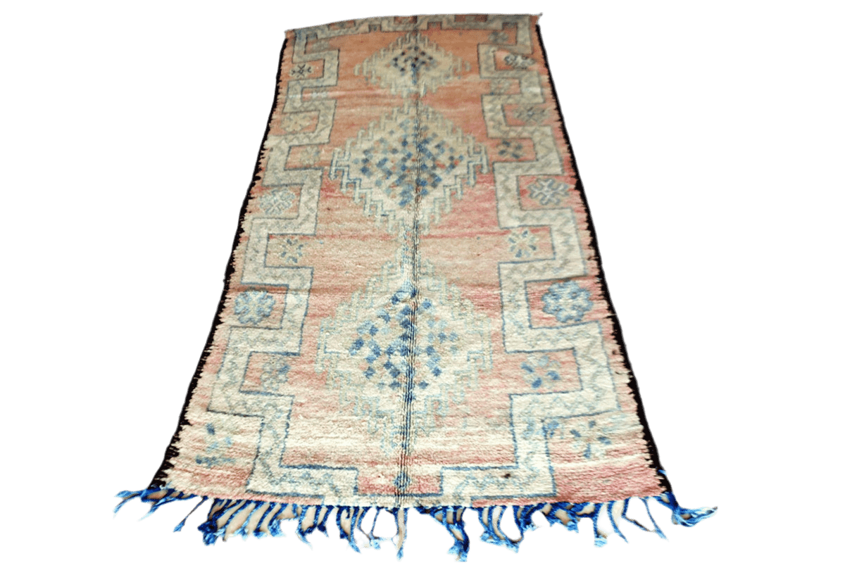 faded vintage boujaad rug morocco front