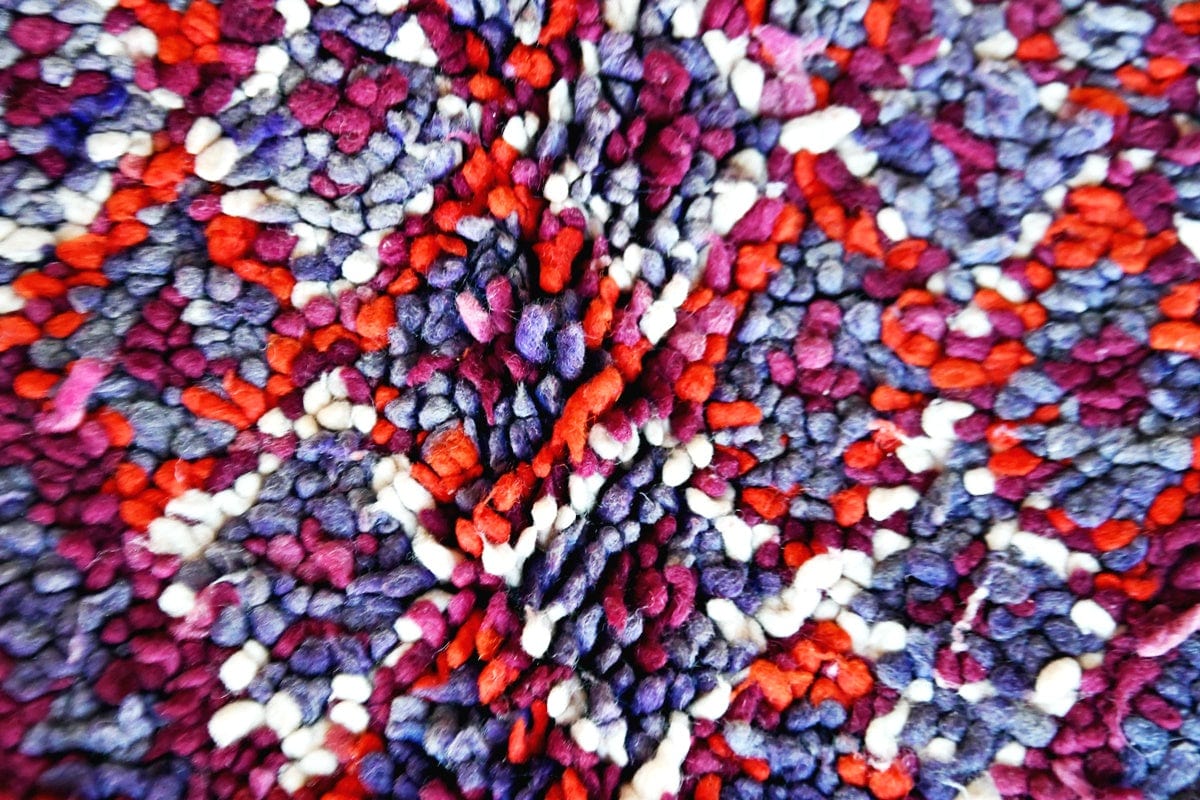 Close up beni mguild rug vintage purple