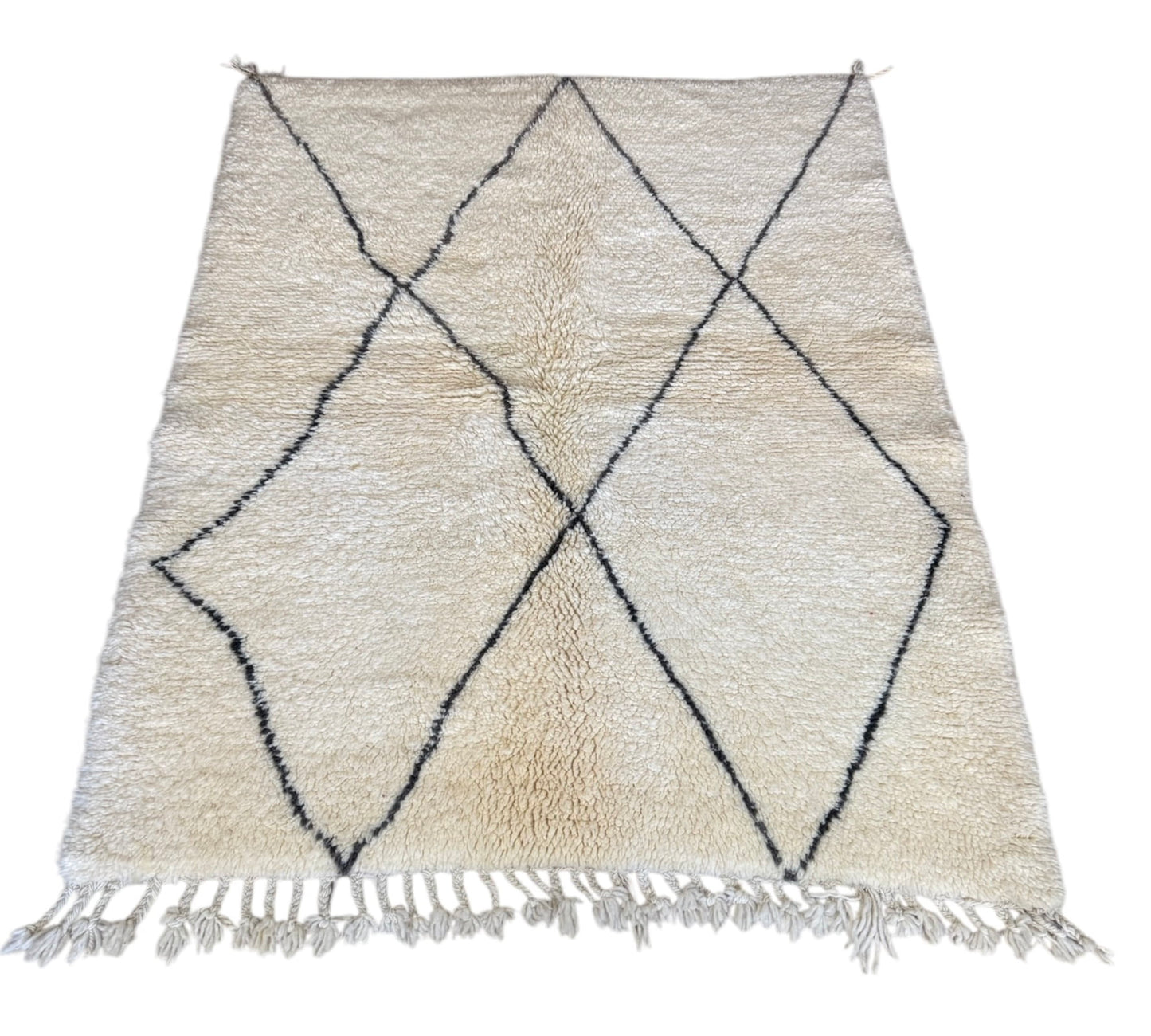Diamond plush beni ourain rug front