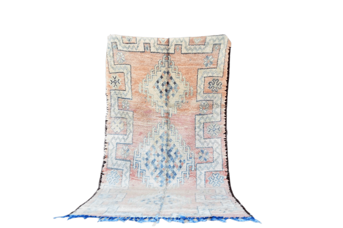 faded vintage boujaad rug morocco