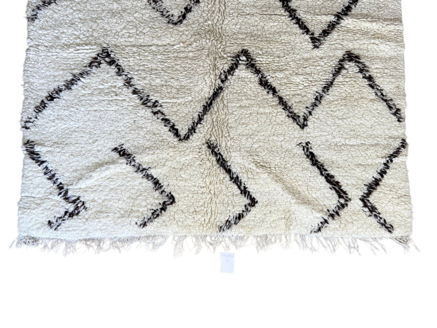 Hand looped benchegra pile beni ourain sleeping rug