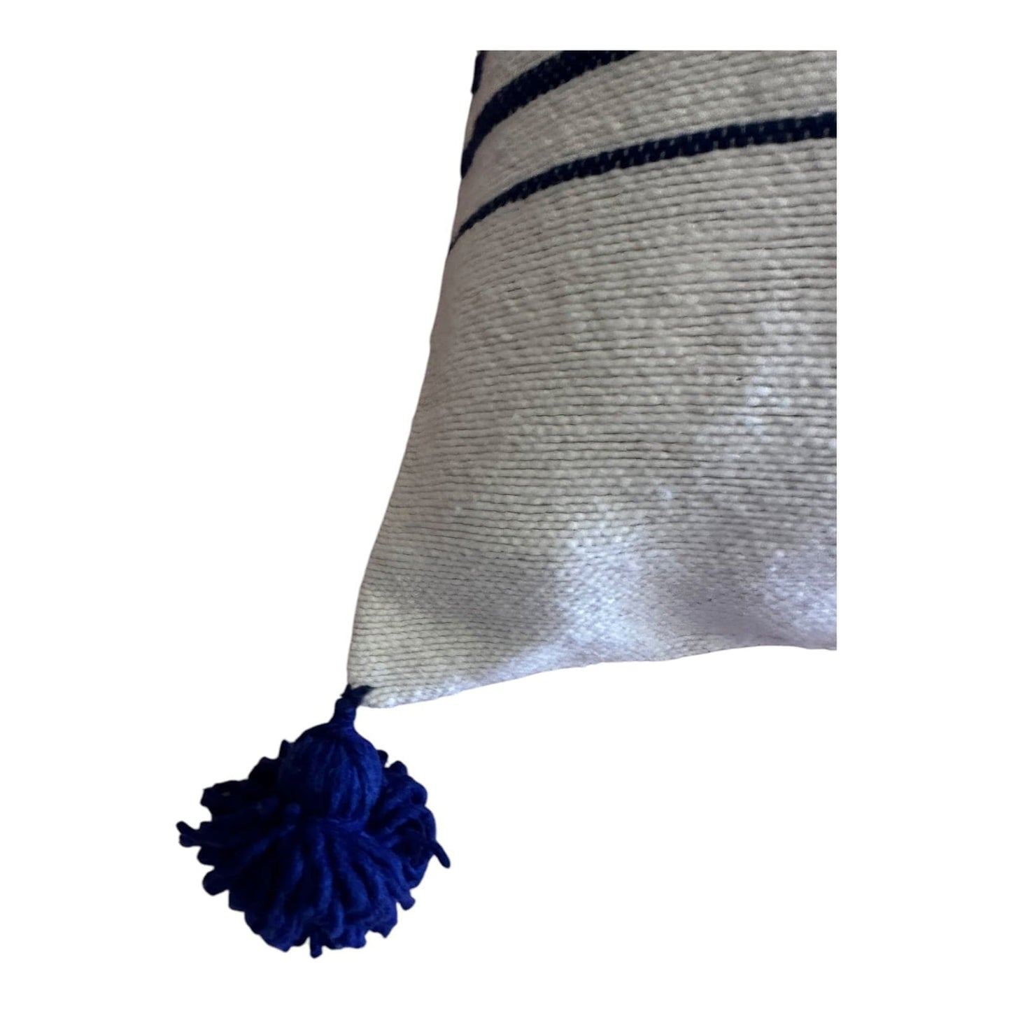 Labboho Boho Luxe cushion cover blue white cushion cotton