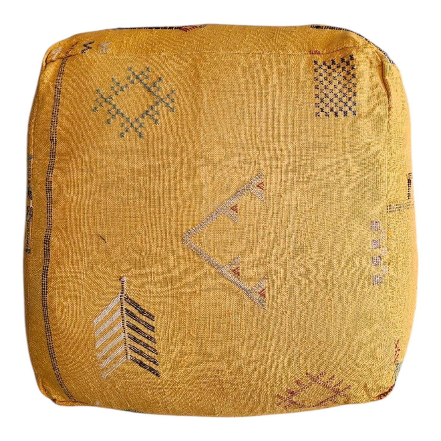 Labboho Maroc pouf en sabra jaune deco bohéme