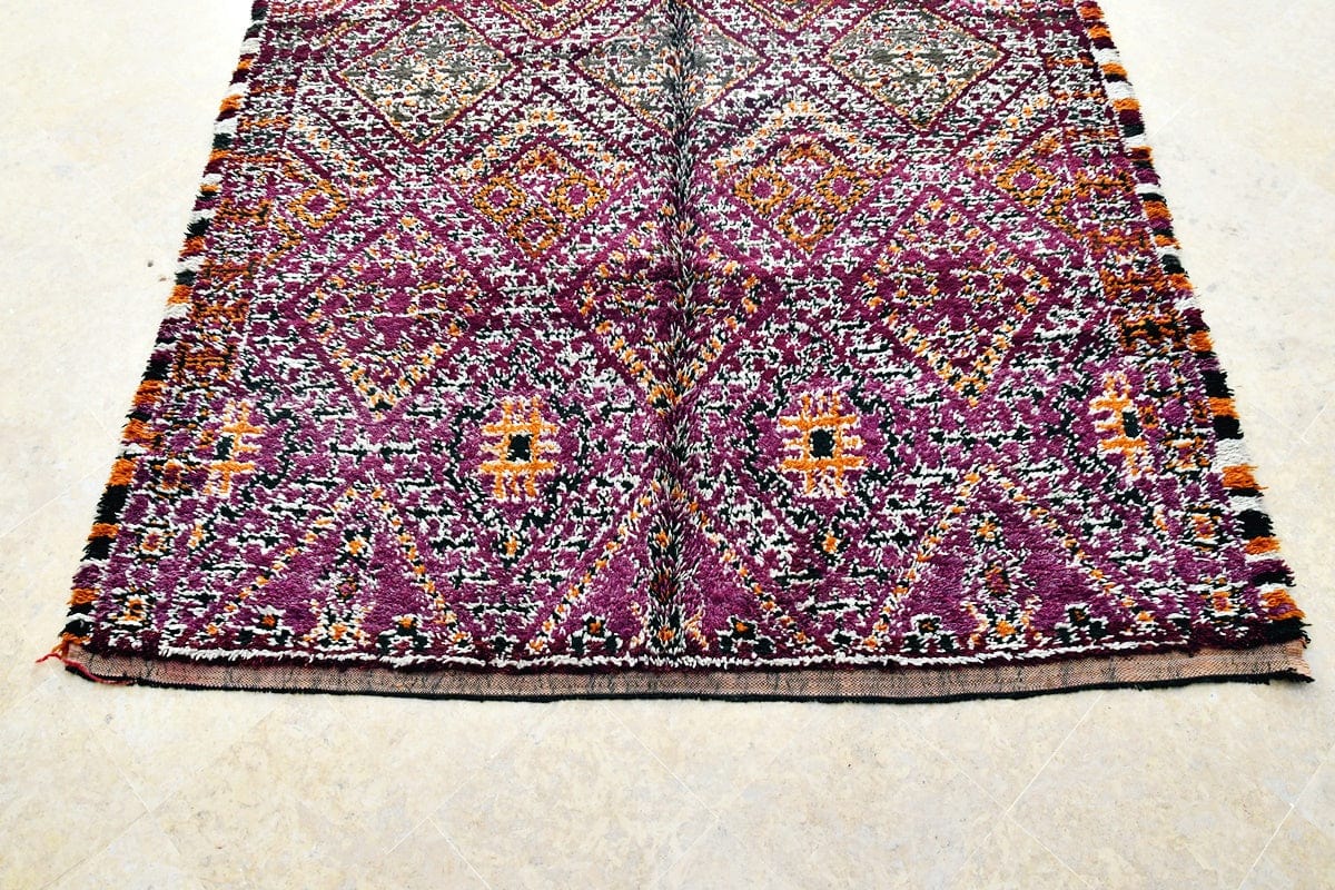 Maalem purple marmoucha rug immaculate top