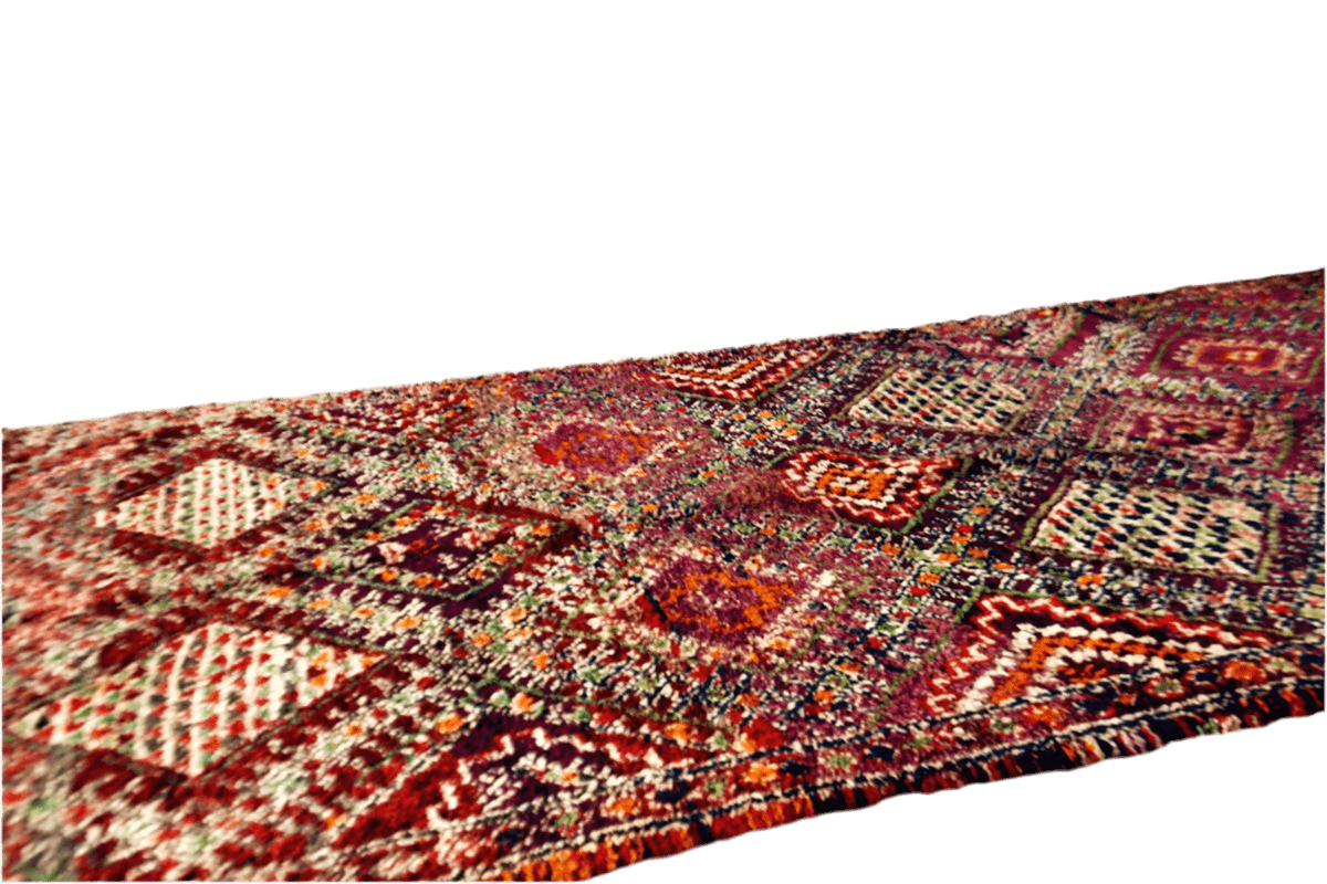 Midcentury Beni Mguild vintage rug