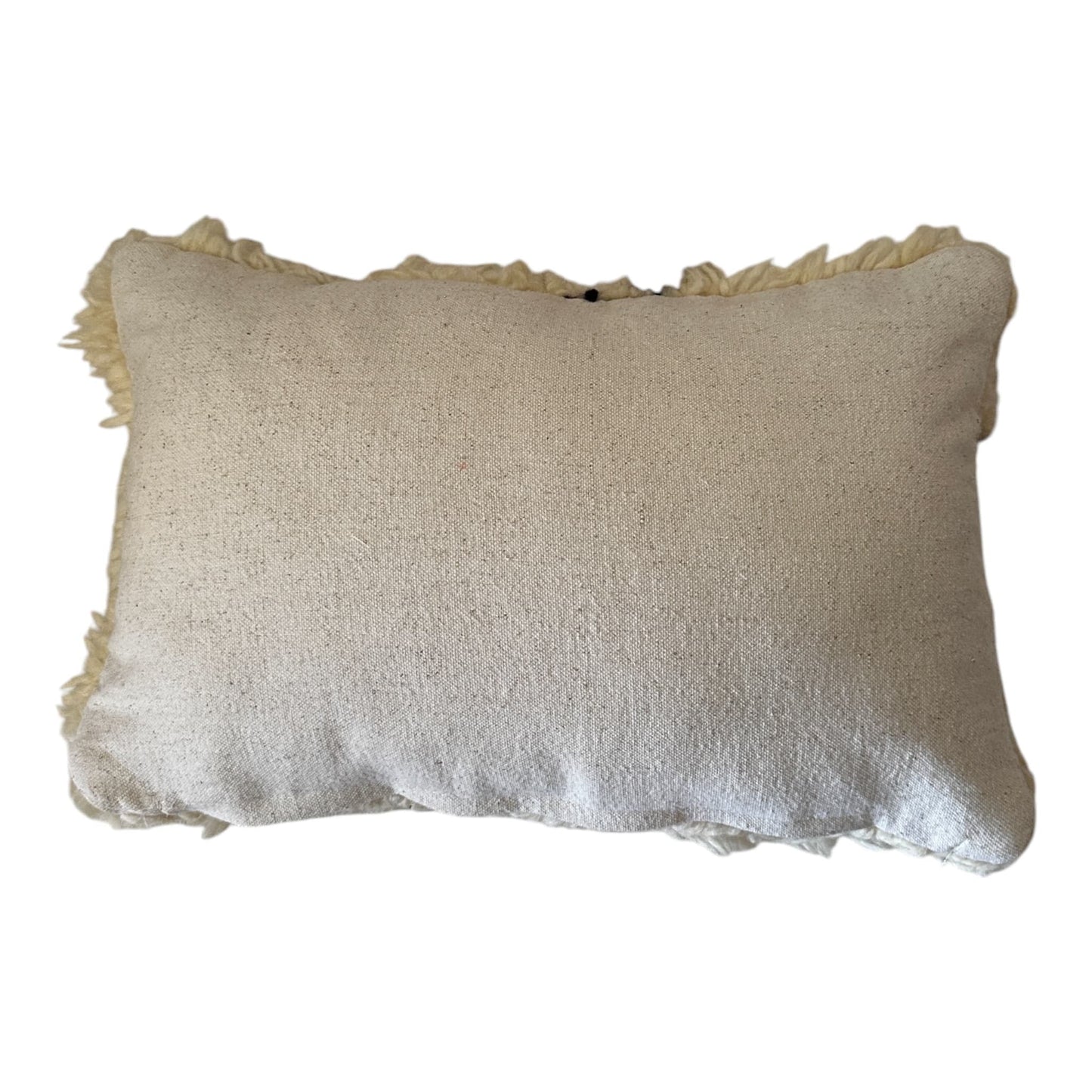 Moroccan wool cushion back side Kiria