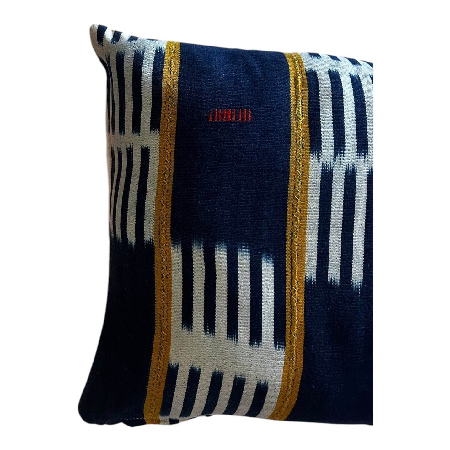 Mudcloth pillow case blue square