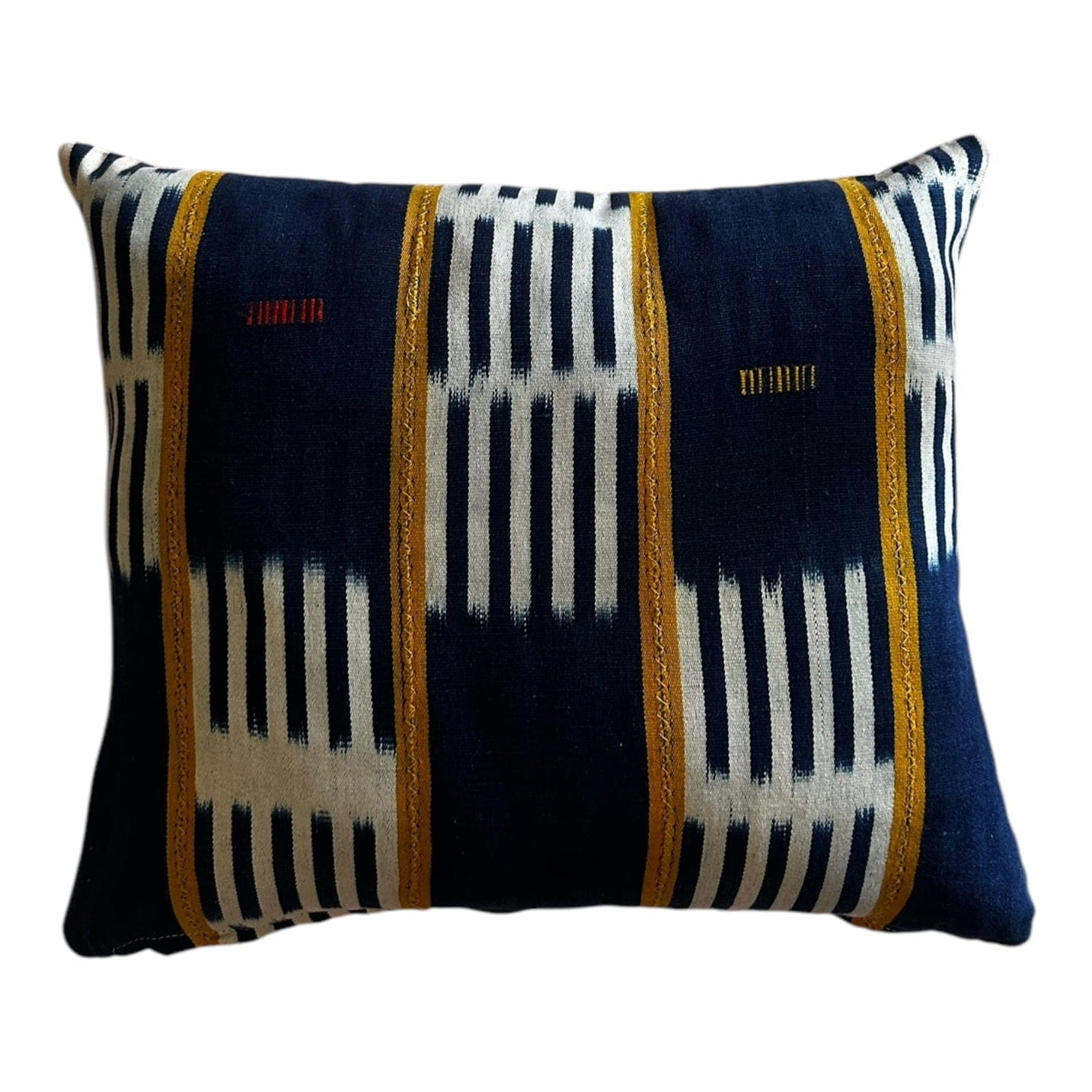 Mudcloth pillow case blue square Mali