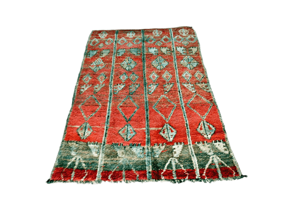 Pink blush vintage moroccan zemmour rug front