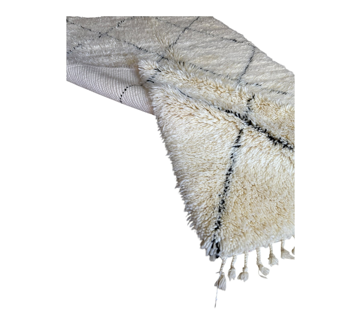 Plush beni ourain diamonds folded