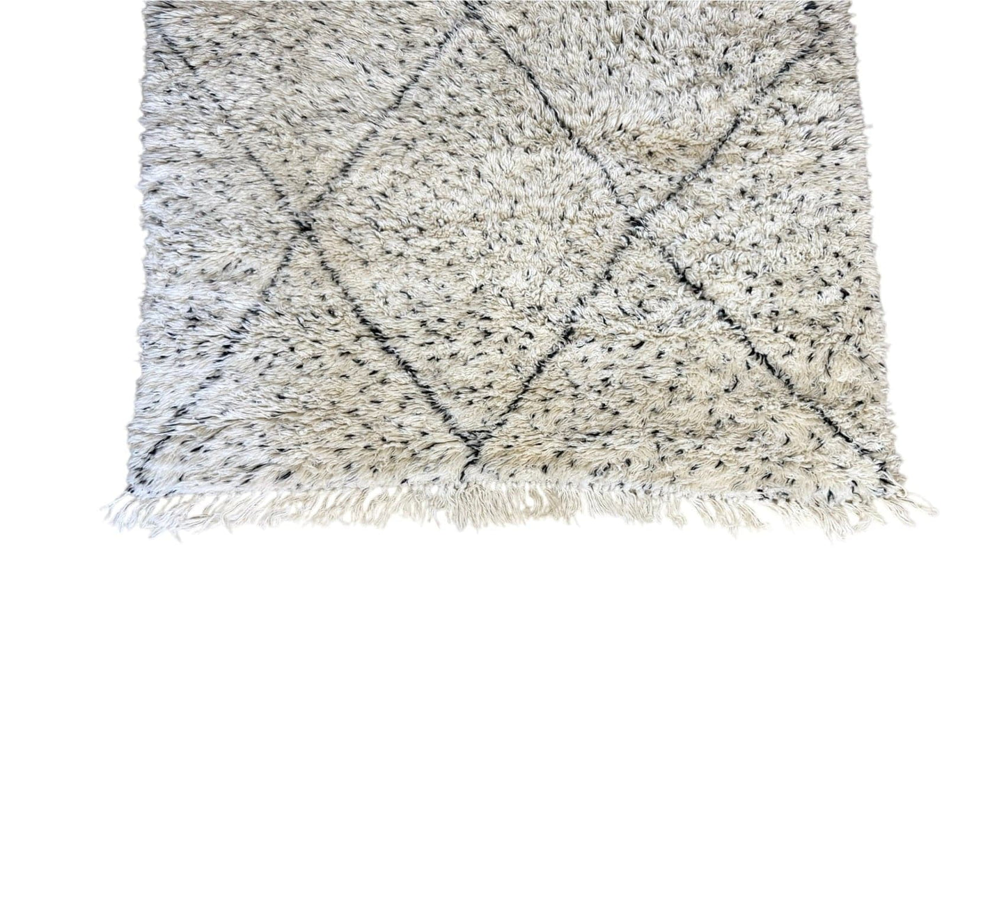 Polka dots beni ourain rug bottom tassels