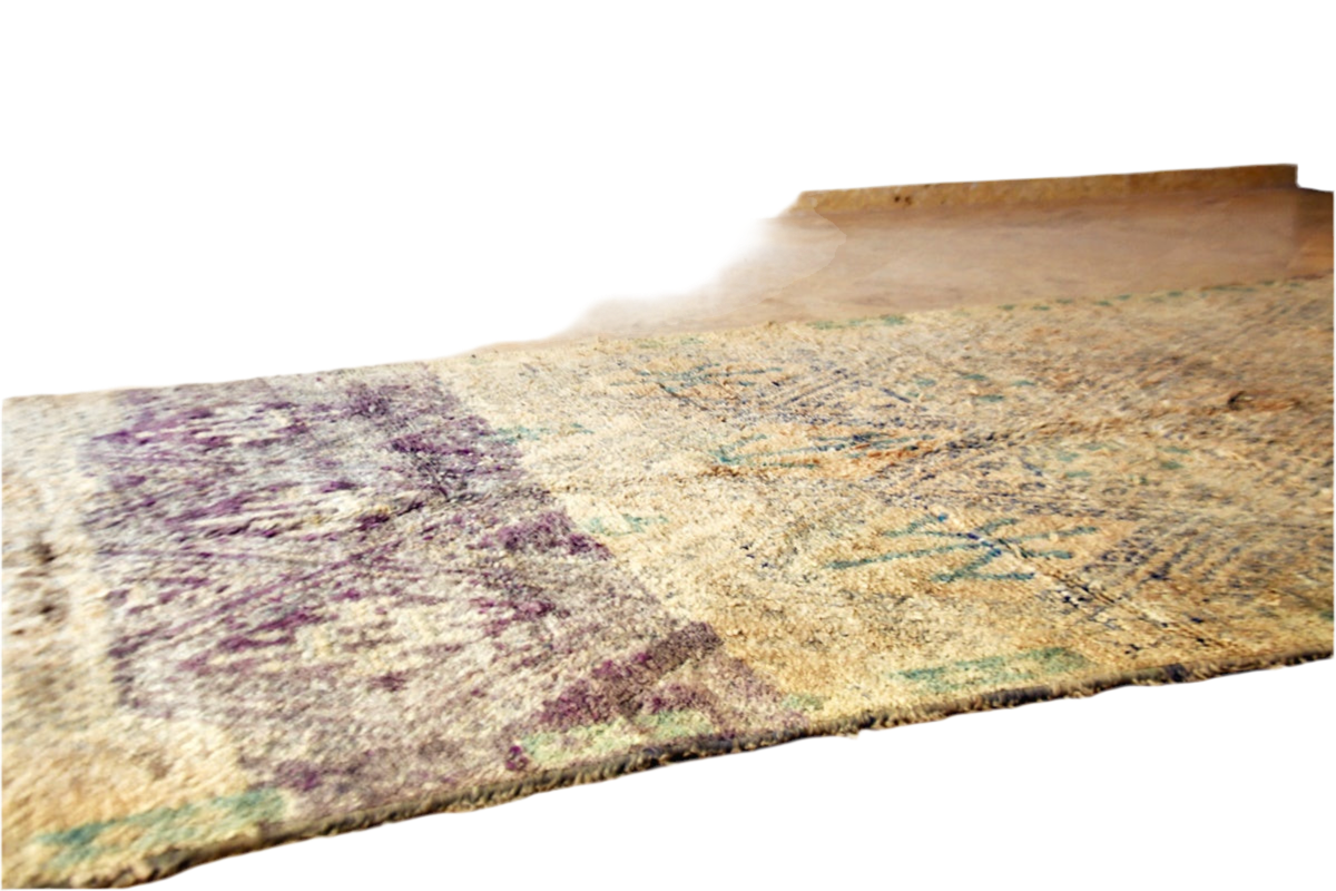 Purple beige vintage be,i mguild moroccan rug