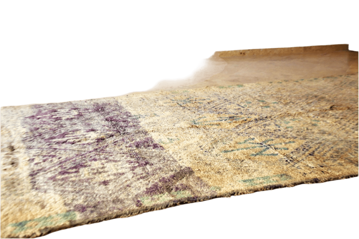 Purple beige vintage be,i mguild moroccan rug