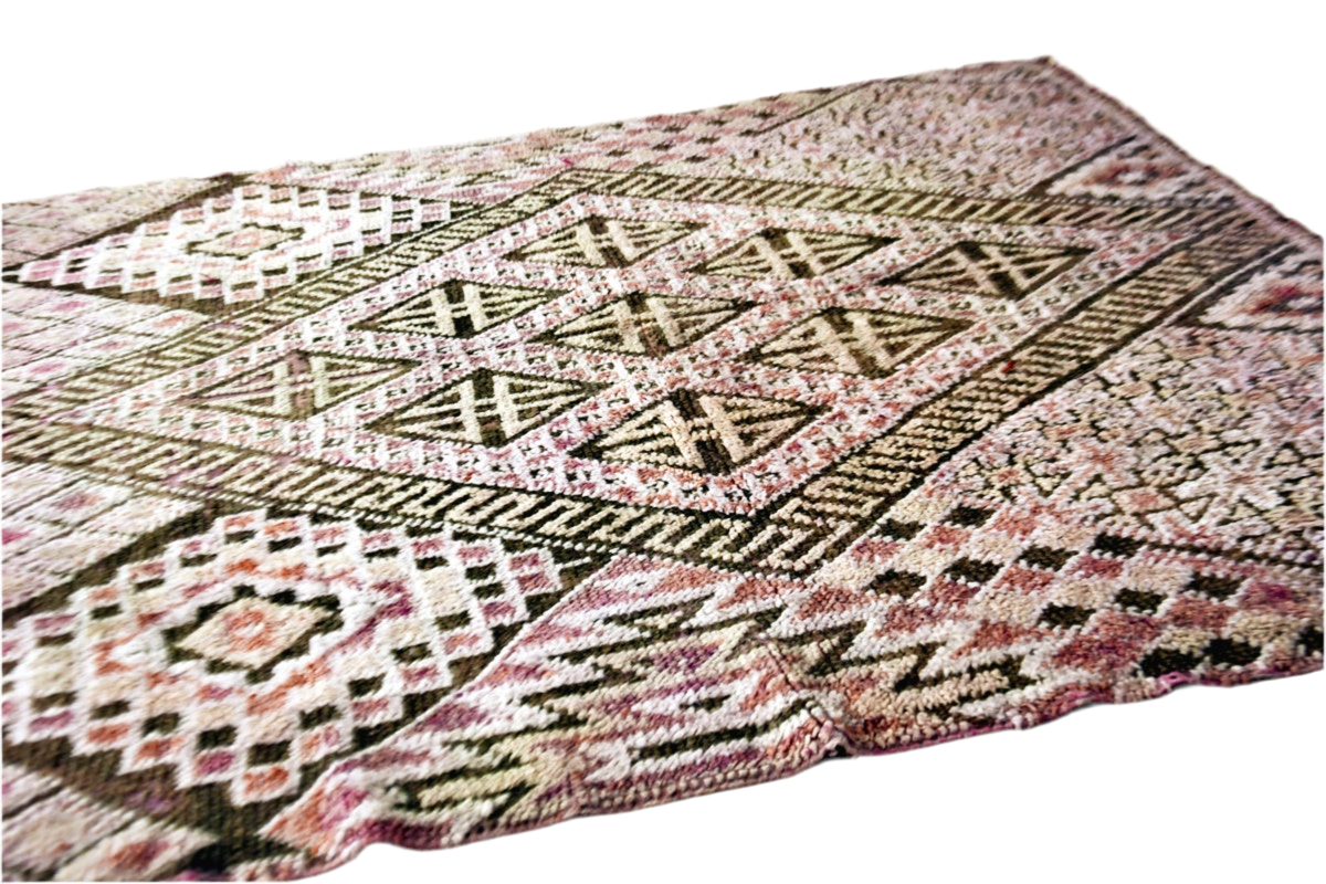 Purple black small beni mguild vintage rug