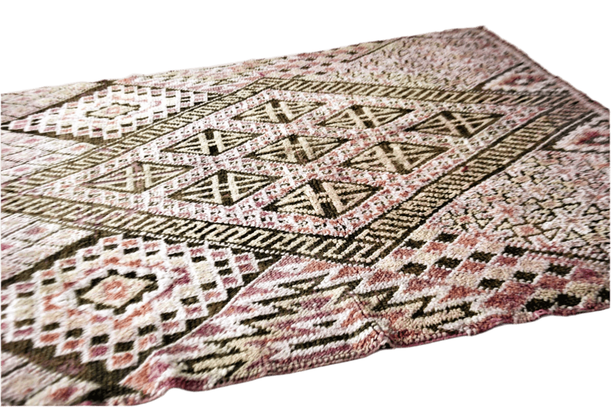 Purple black small beni mguild vintage rug