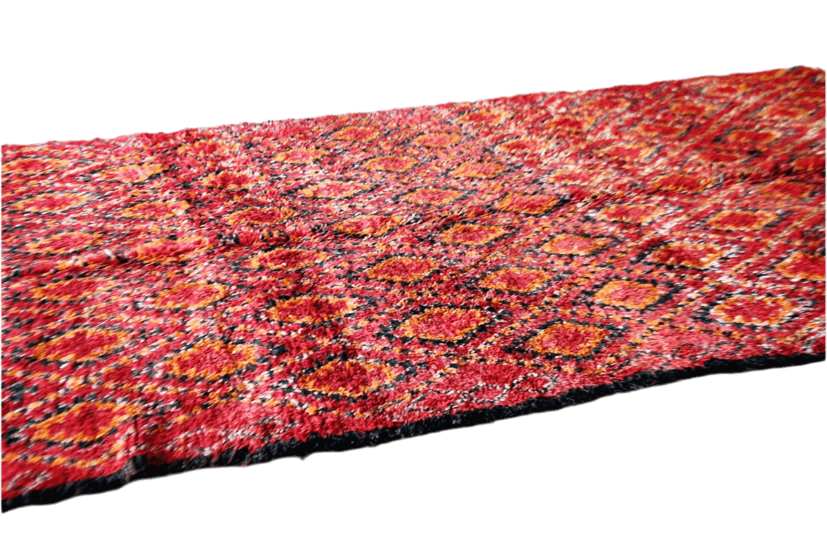 Red orange black beni mguild thick rug masterpiece