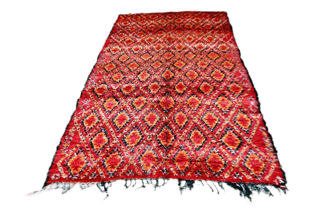 Red orange black beni mguild thick rug masterpiece full