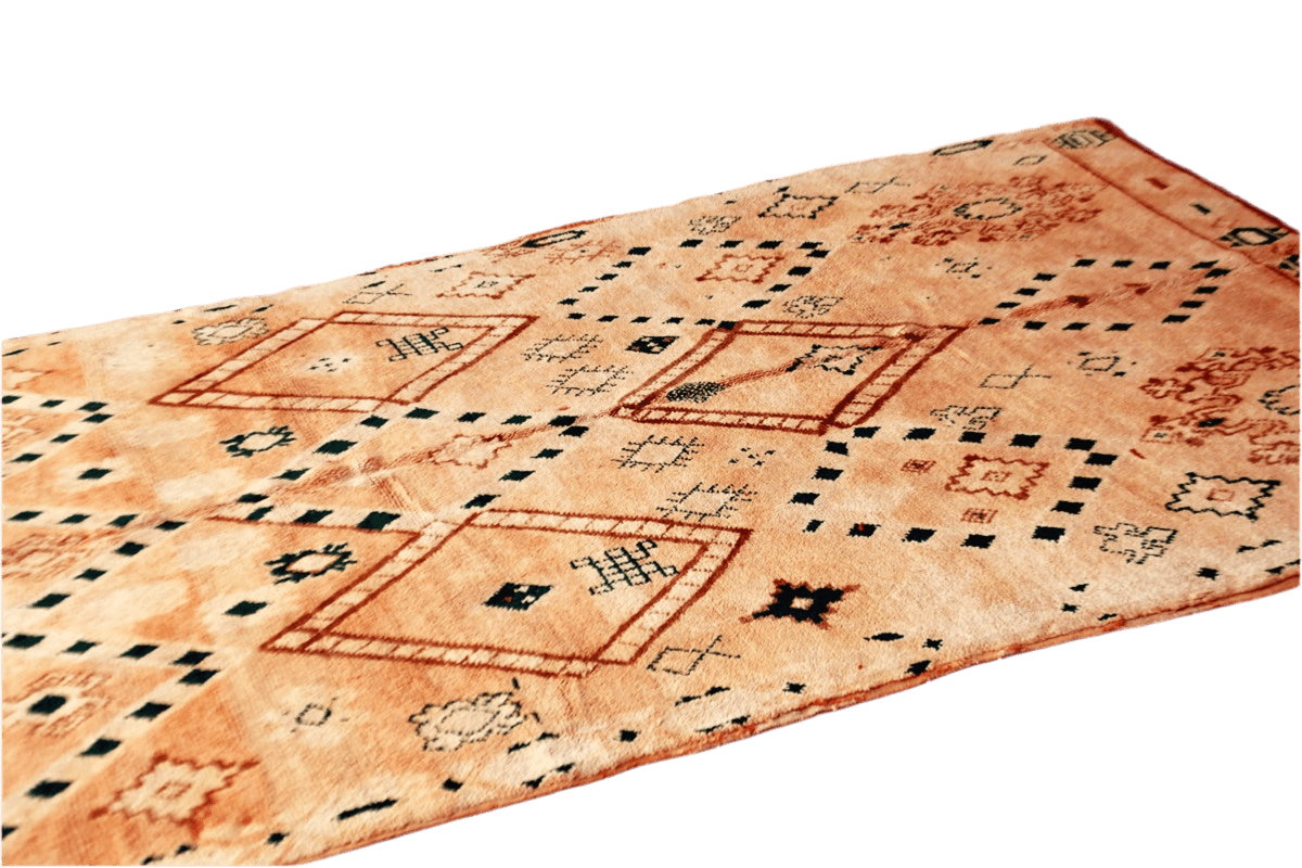 Sand green moroccan vintage zemmour rug