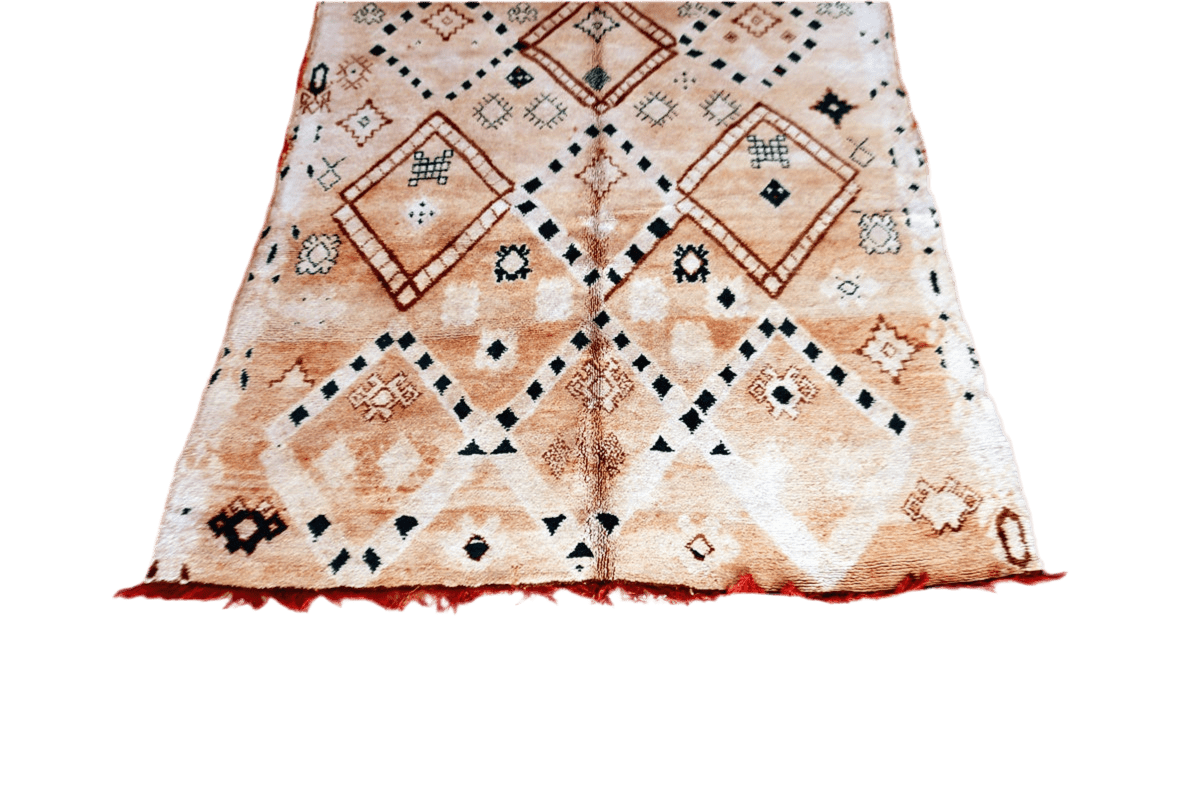 Sand green moroccan vintage zemmour rug bottom