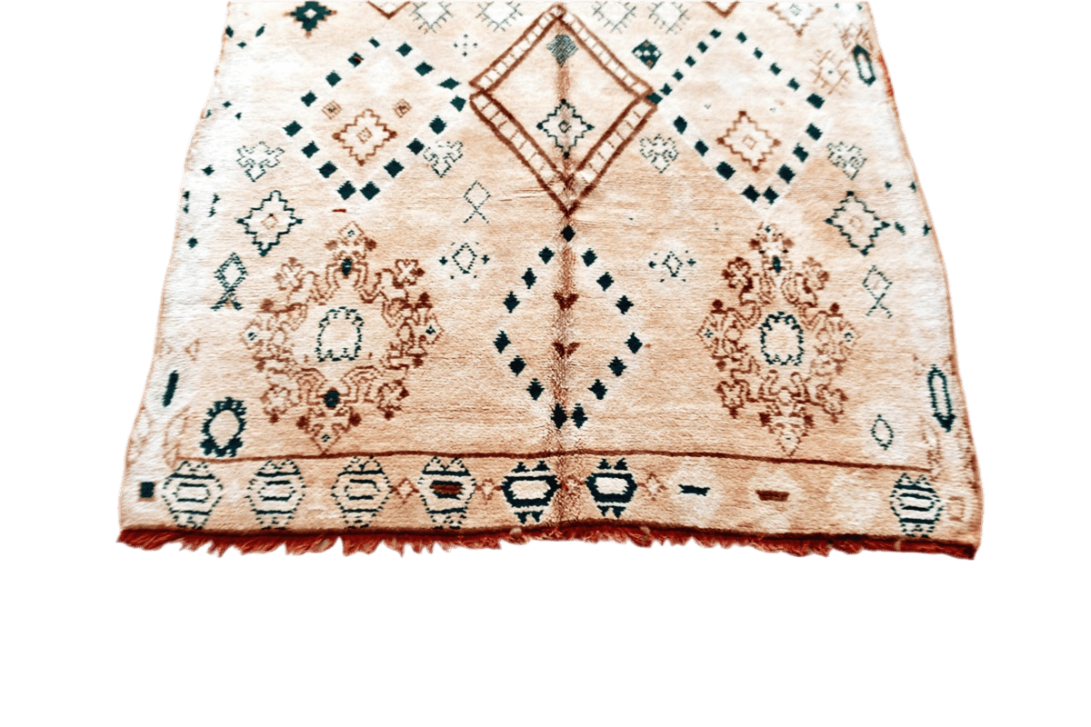 Sand green moroccan vintage zemmour rug top
