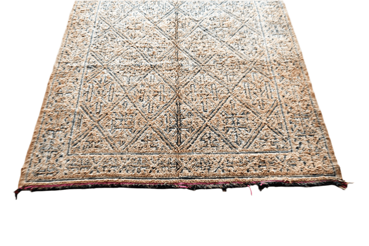 Sand grey vintage berber rug