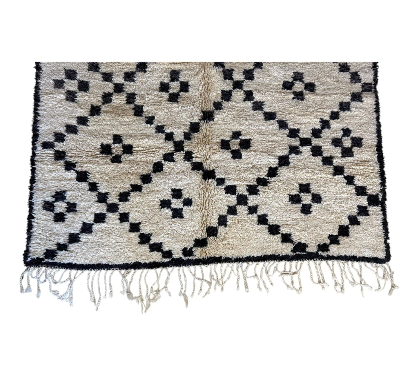 Squares diamond design beni ourain vintage rug morocco