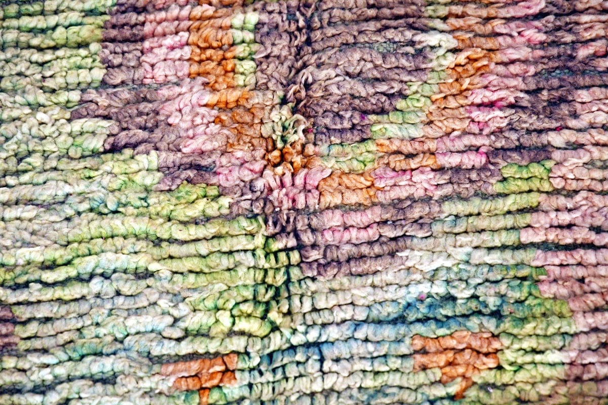 Boujaad rug green Blue Pink funky moroccan rug handmade eclectic Boho interior moroccan decor