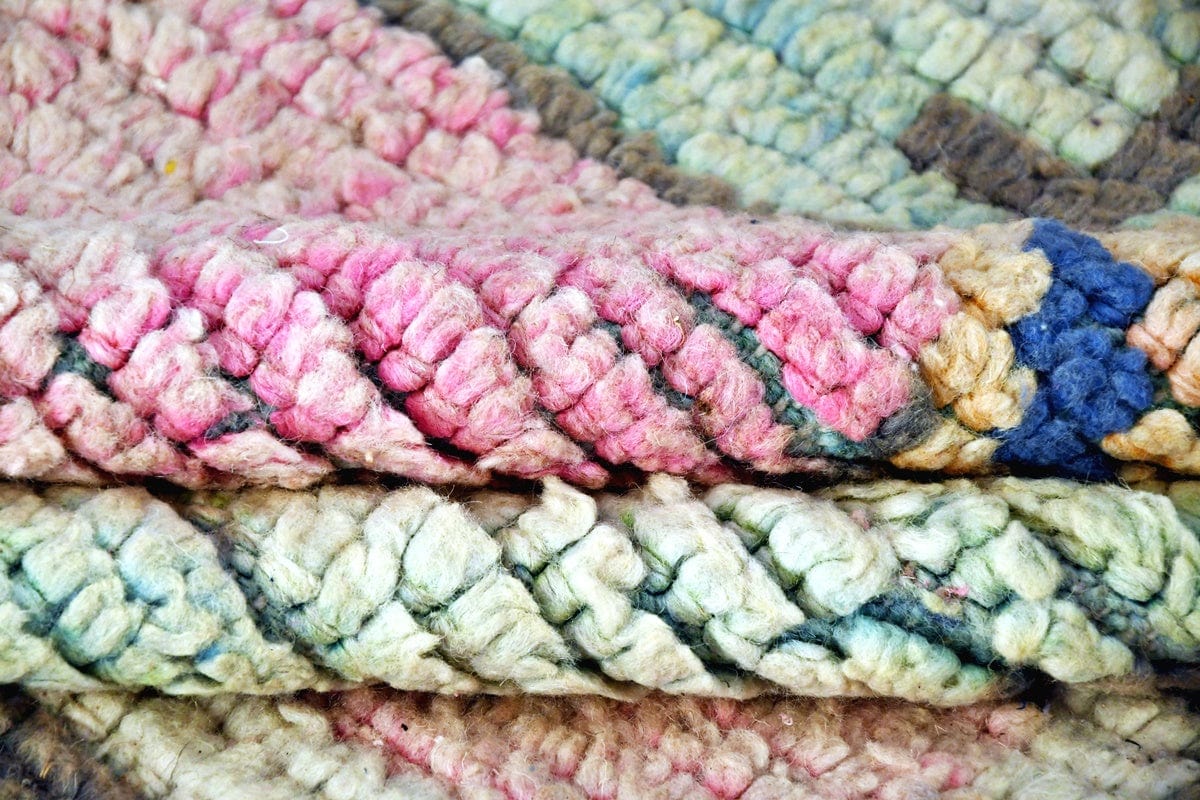 Moroccan rug boujaad pink green