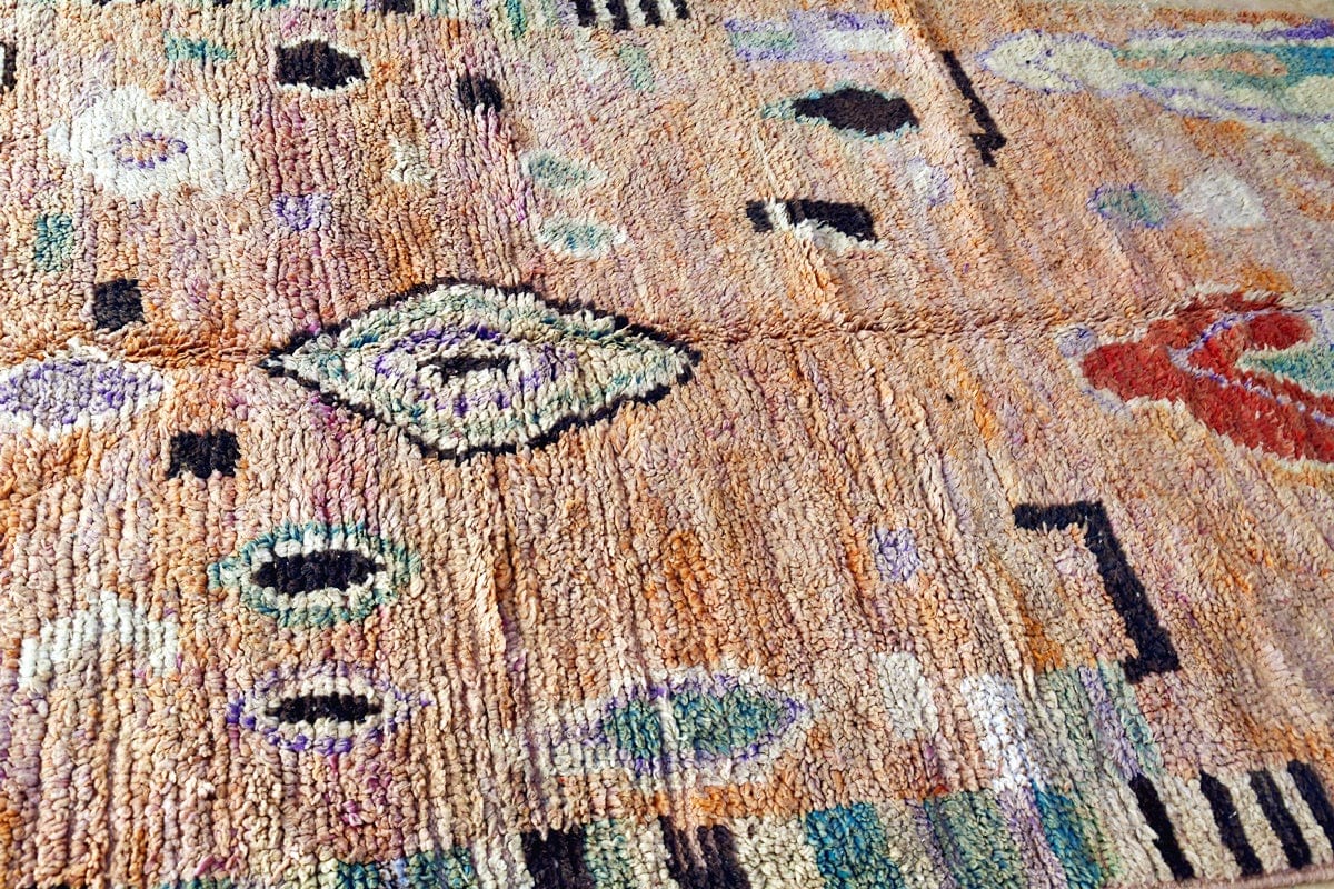 side shot rectangle Moroccan rug