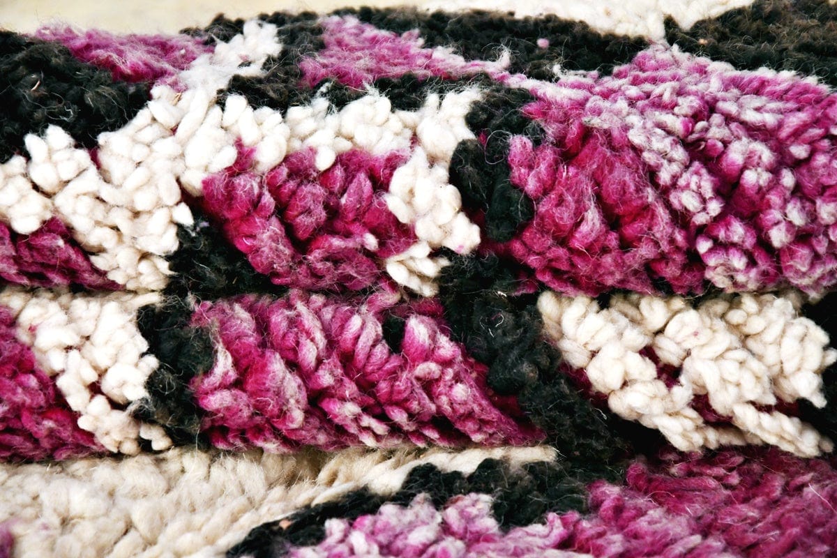 purple funcky Moroccan boujaad rug folded
