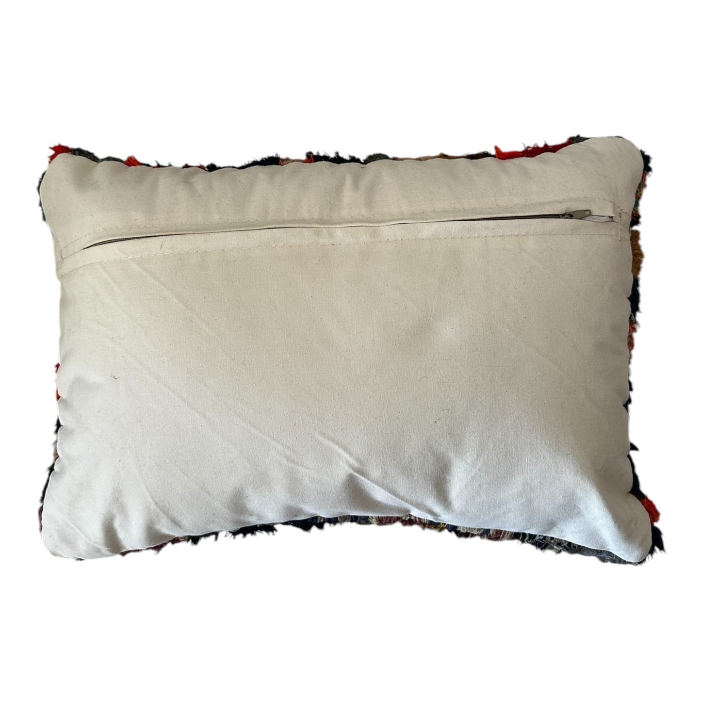 back Moroccan cushion cover white