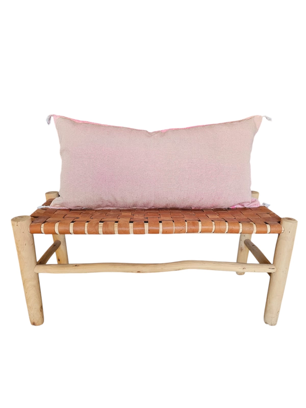 back large rectangle light pink cactus silk pillow cover 100 x 50 cm
