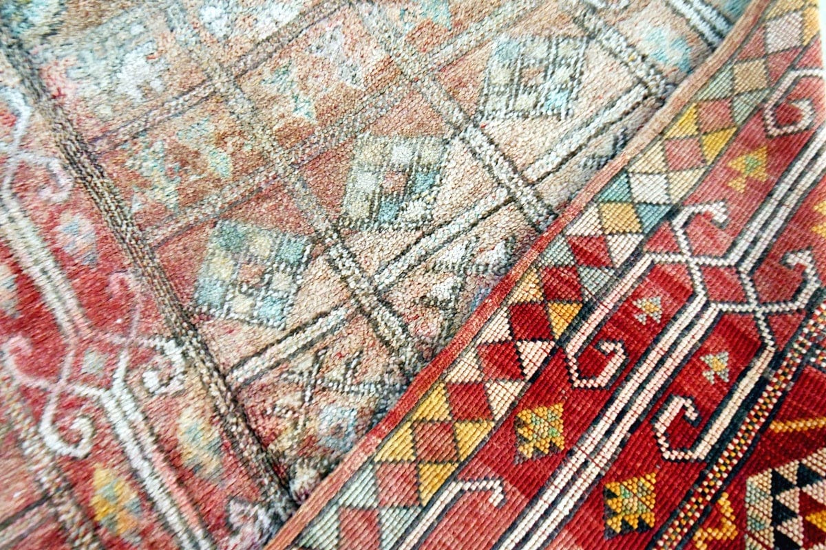 back side crimson red zemmour rug
