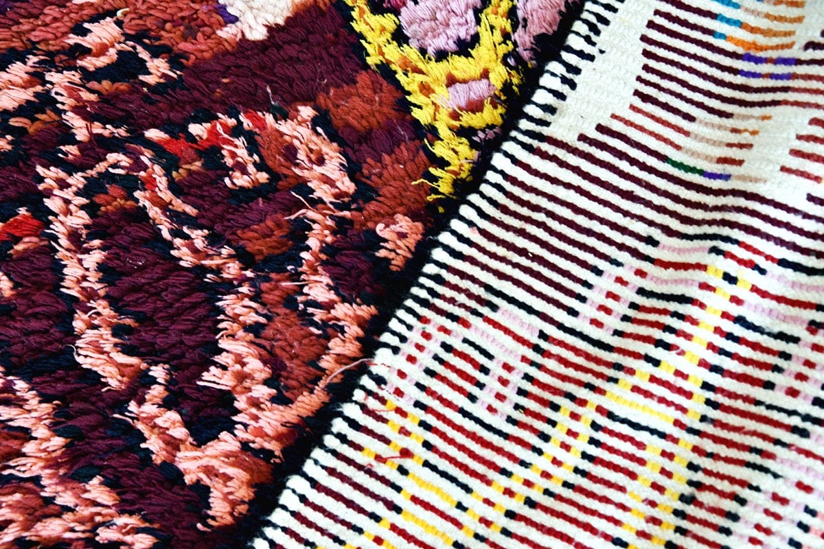 back side morron boucherouit rug