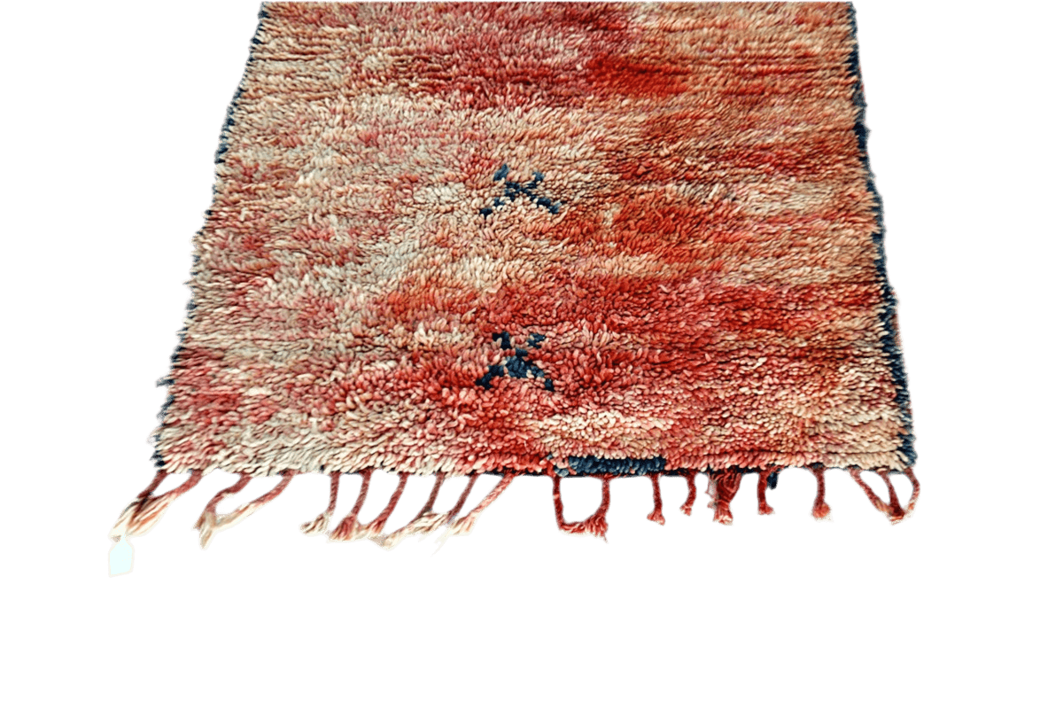 faded red rust vintage moroccan runner rug