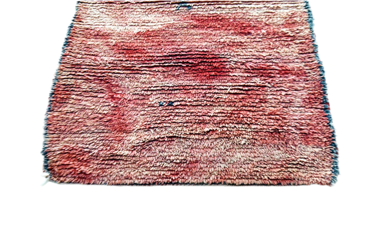 faded red rust vintage moroccan runner rug top