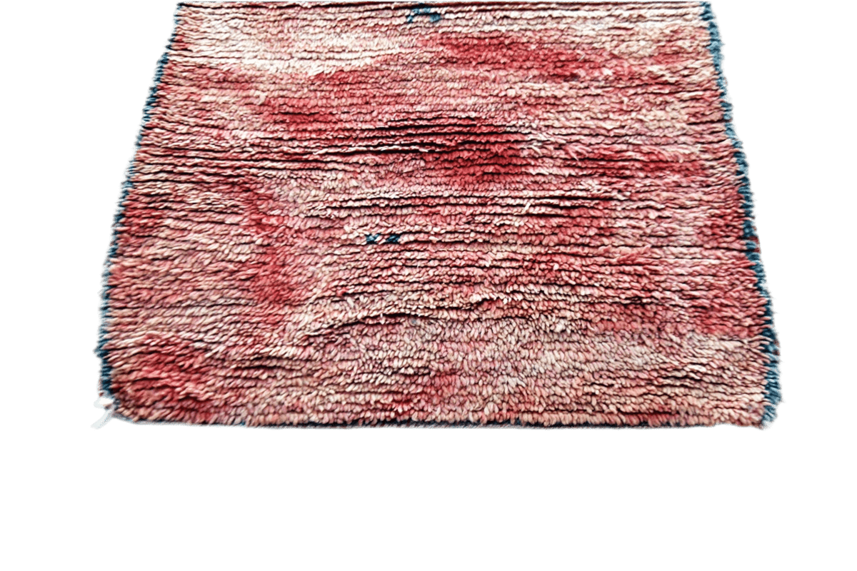 faded red rust vintage moroccan runner rug top