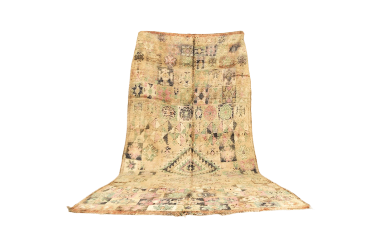 large pastel color Boujaad vintage rug